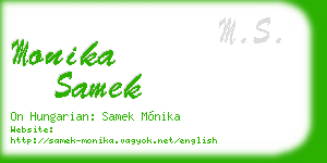 monika samek business card